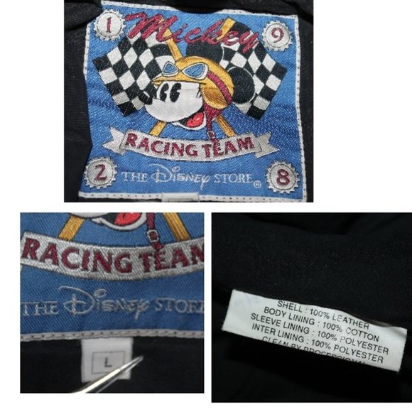 New Mickey Mouse Leather Bomber Biker Jacket - Picture 9 of 16